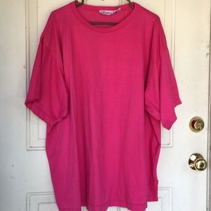 Pink short sleeve tee.